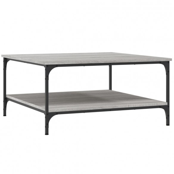 Table basse sonoma gris 80x80x40 cm bois d'ingénierie