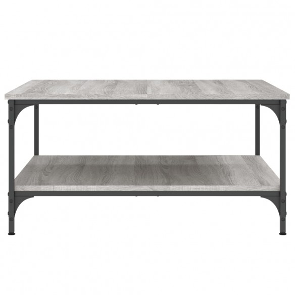 Table basse sonoma gris 80x80x40 cm bois d'ingénierie