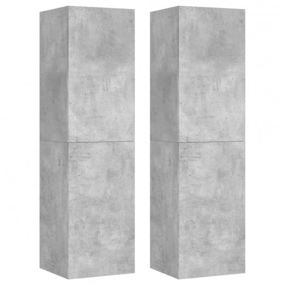 Ensemble de meuble TV 8 pcs Gris béton Aggloméré