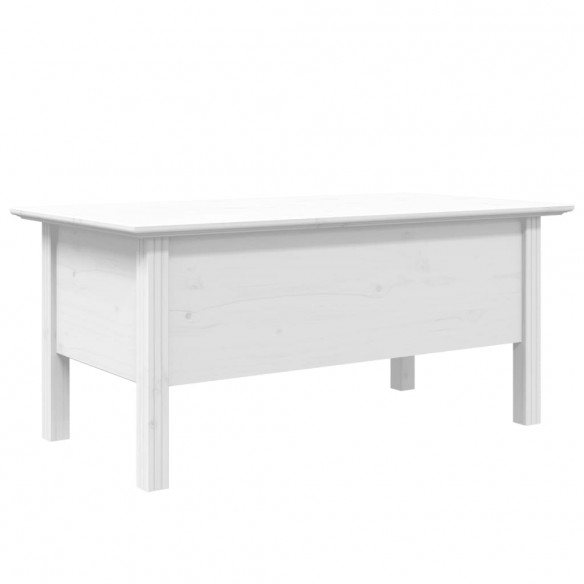 Table basse BODO blanc 100x55x45 cm bois de pin massif