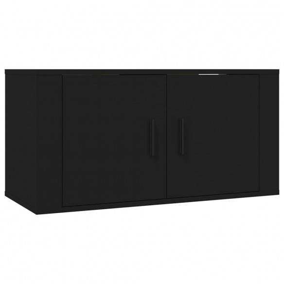 Ensemble de meubles TV 3 pcs Noir Bois d'ingénierie