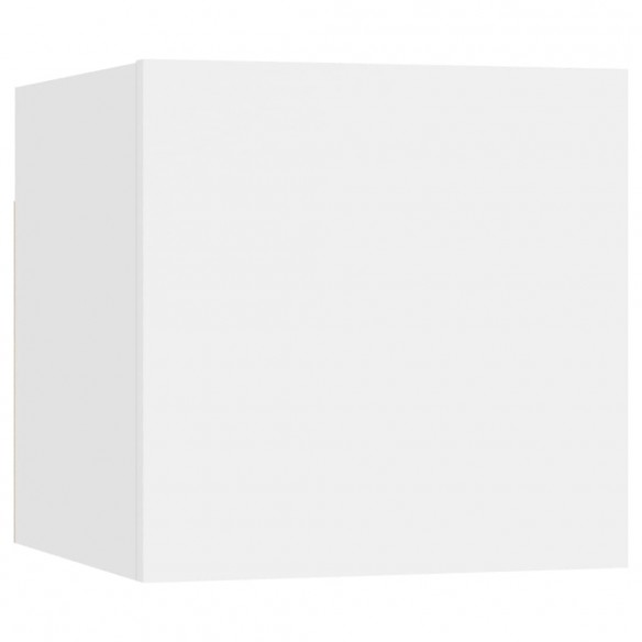 Table de chevet Blanc 30,5x30x30 cm Aggloméré
