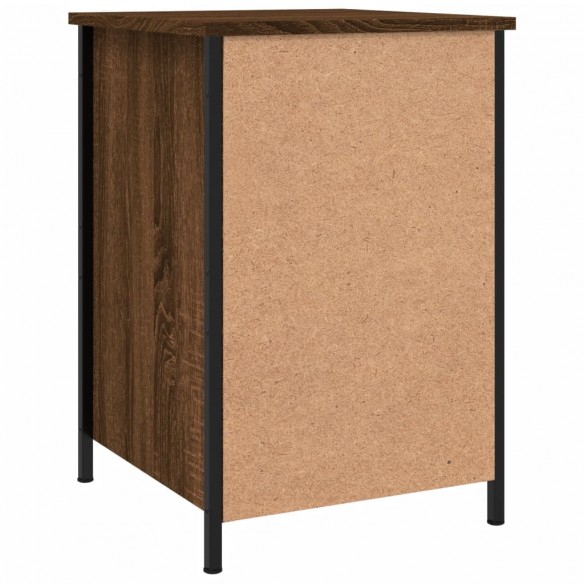 Table de chevet chêne marron 40x42x60 cm bois d'ingénierie