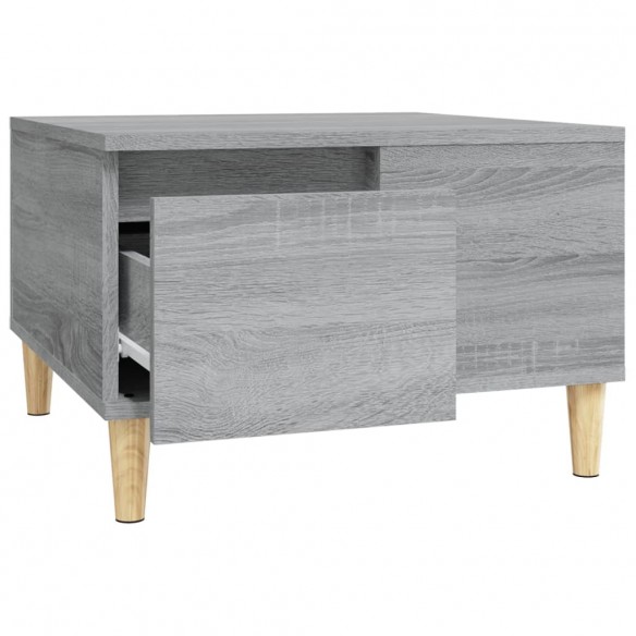 Table basse sonoma gris 55x55x36,5 cm bois d'ingénierie