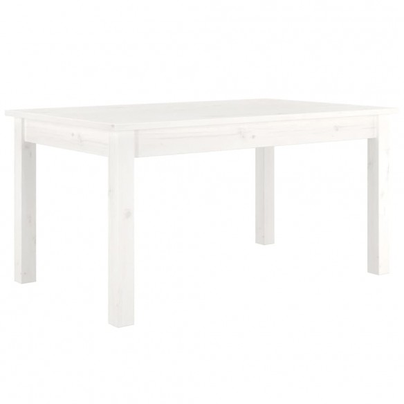 Table basse Blanc 80x50x40 cm Bois massif de pin