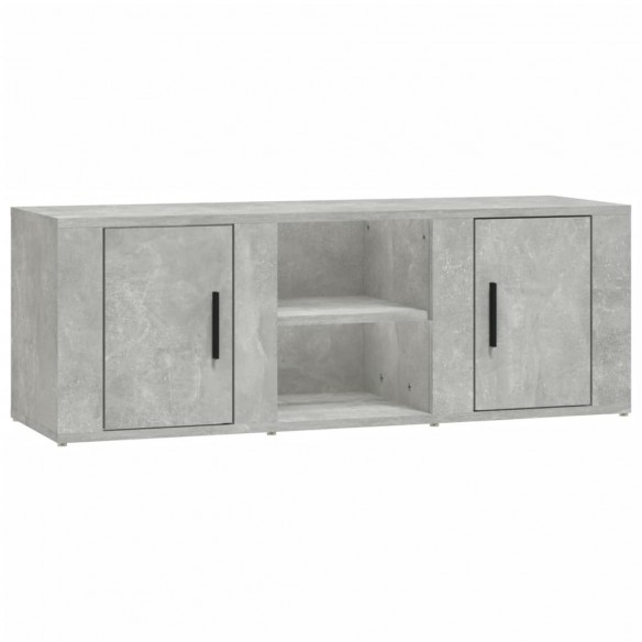 Meuble TV Gris béton 100x31,5x35 cm Bois d'ingénierie