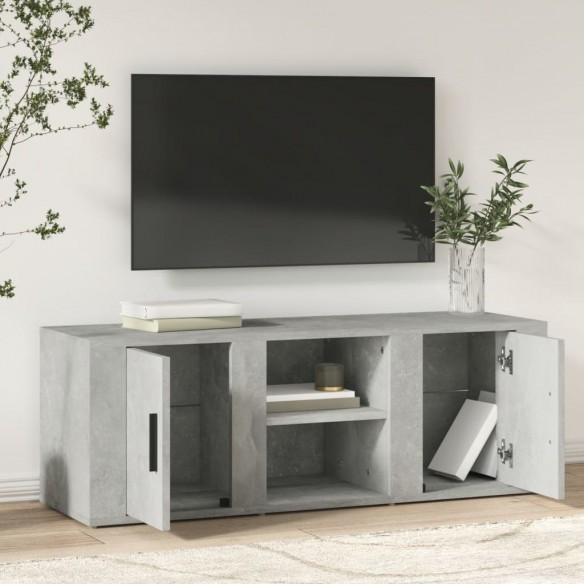 Meuble TV Gris béton 100x31,5x35 cm Bois d'ingénierie