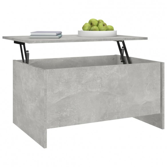 Table basse Gris béton 80x55,5x41,5 cm Bois d'ingénierie