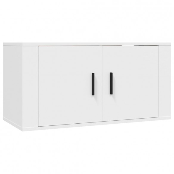 Ensemble de meubles TV 2 pcs Blanc Bois d'ingénierie