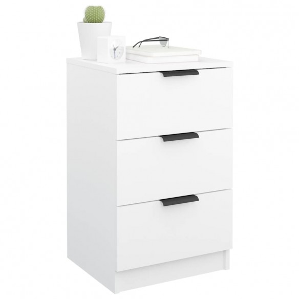 Tables de chevet 2 pcs Blanc 40x36x65 cm