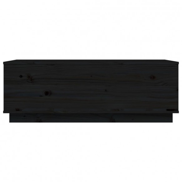 Table basse Noir 100x50x35 cm Bois massif de pin