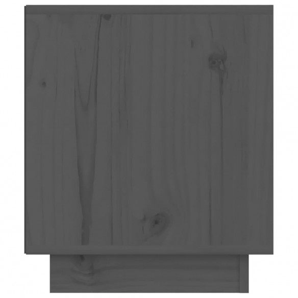 Table de chevet Gris 40x34x40 cm Bois de pin solide