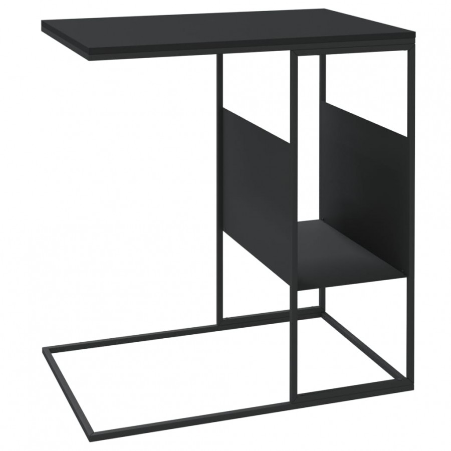 Table d'appoint Noir 55x36x59,5 cm 