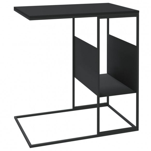 Table d'appoint Noir 55x36x59,5 cm Bois d'ingénierie