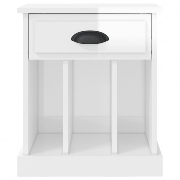 Tables de chevet 2 pcs blanc brillant 43x36x50 cm