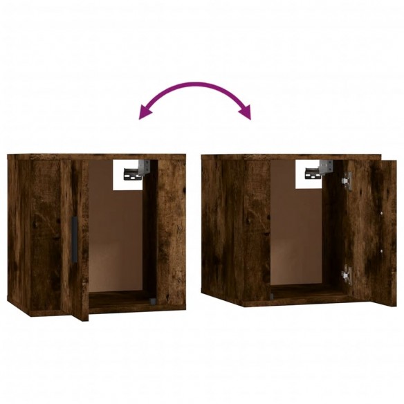 Ensemble de meubles TV 2 pcs Chêne fumé Bois d'ingénierie