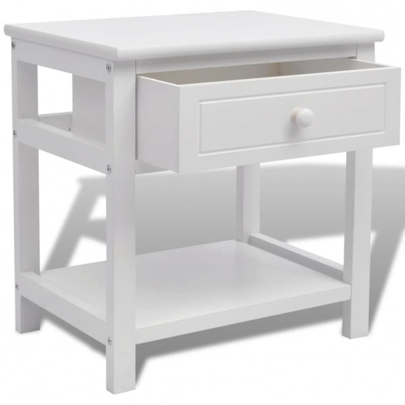 Table de chevet 2 pcs Bois Blanc