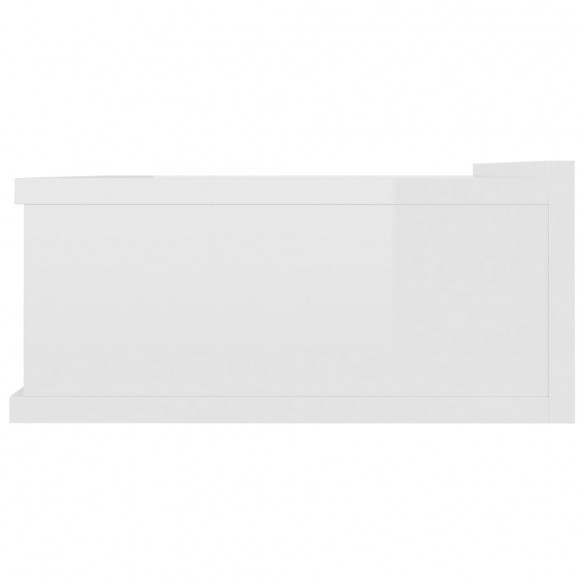 Tables de chevet flottantes 2 pcs Blanc brillant 40x30x15 cm