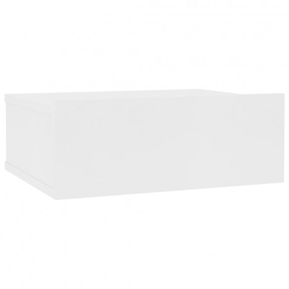 Table de chevet flottante Blanc 40x30x15 cm Bois d'ingénierie