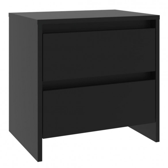 Tables de chevet 2 pcs Noir 45x34,5x44,5 cm Aggloméré