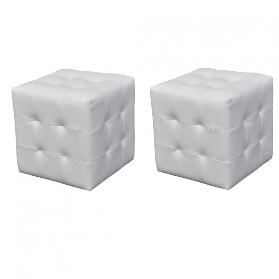 Tabourets cube Blanc