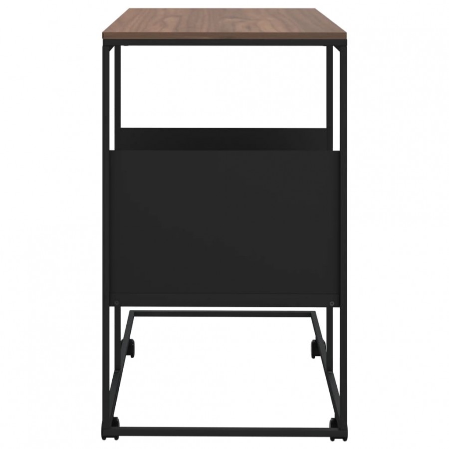 Table d'appoint avec roues Noir 55x36x63,5 cm 