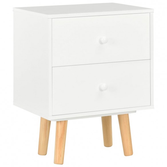 Tables de chevet 2 pcs Blanc 40 x 30 x 50 cm Pin massif