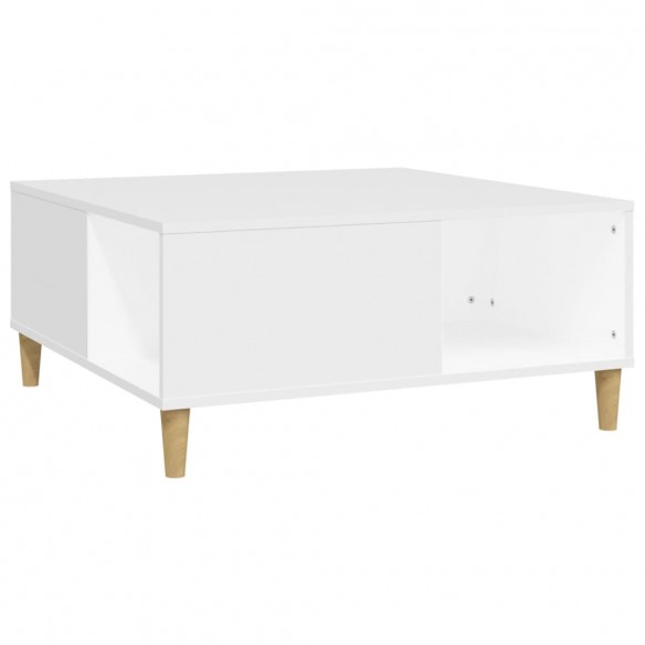 Table basse blanc 80x80x36,5 cm bois d'ingénierie