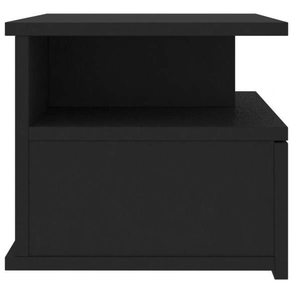 Tables de chevet flottantes 2 pcs Noir 40x31x27 cm Aggloméré