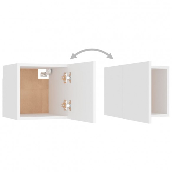 Ensemble de meubles TV 6 pcs Blanc Aggloméré