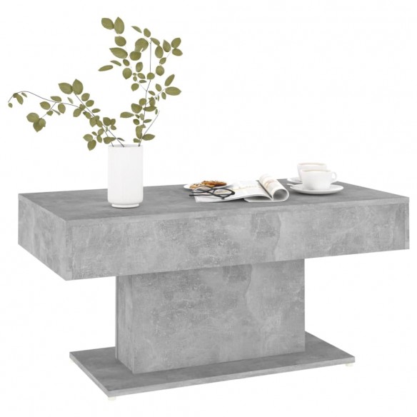 Table basse Gris béton 96x50x45 cm Aggloméré