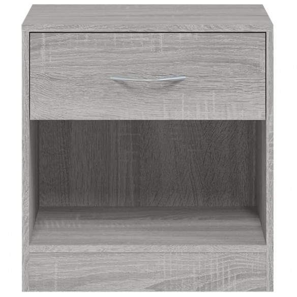 Tables de chevet 2 pcs avec tiroir Sonoma gris