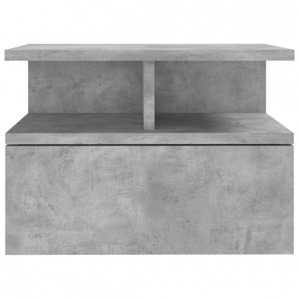 Tables de chevet flottantes 2 pcs Gris béton 40x31x27 cm Aggloméré