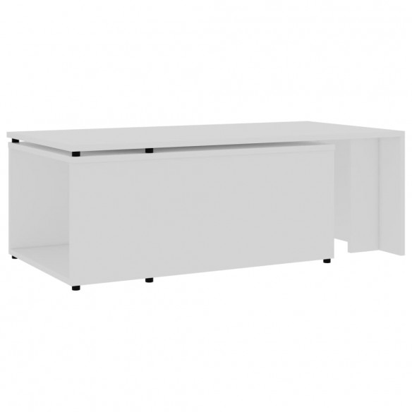 Table basse Blanc 150x50x35 cm Bois d'ingénierie