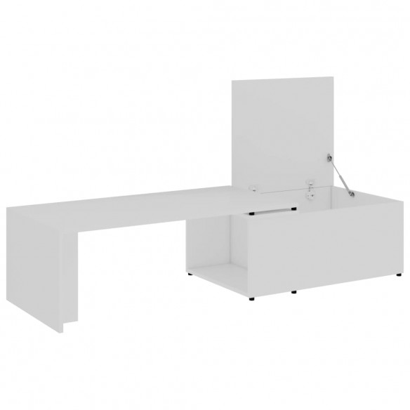 Table basse Blanc 150x50x35 cm Bois d'ingénierie