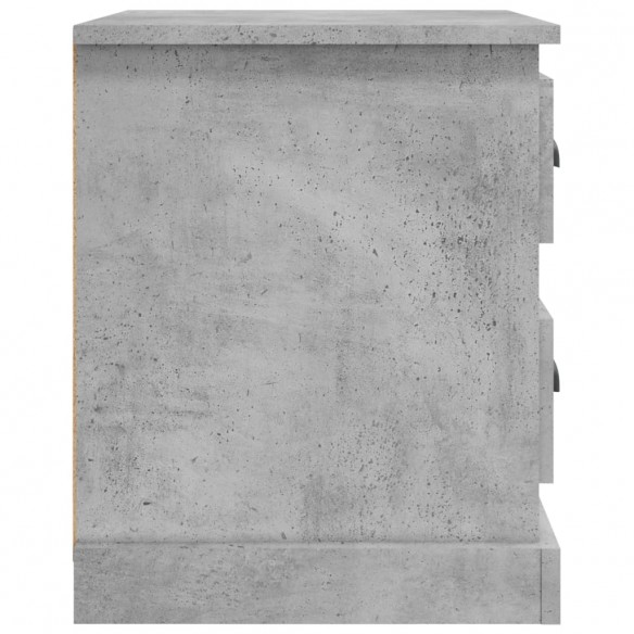 Table de chevet gris béton 39x39x47,5 cm bois d'ingénierie