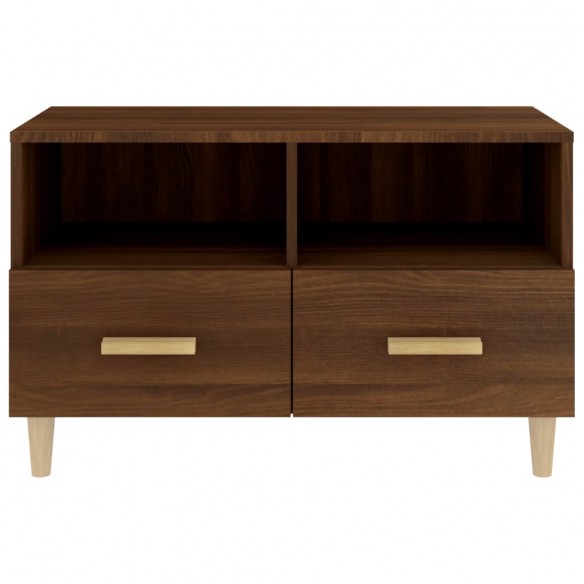 Meuble TV Chêne marron 80x36x50 cm Bois d'ingénierie