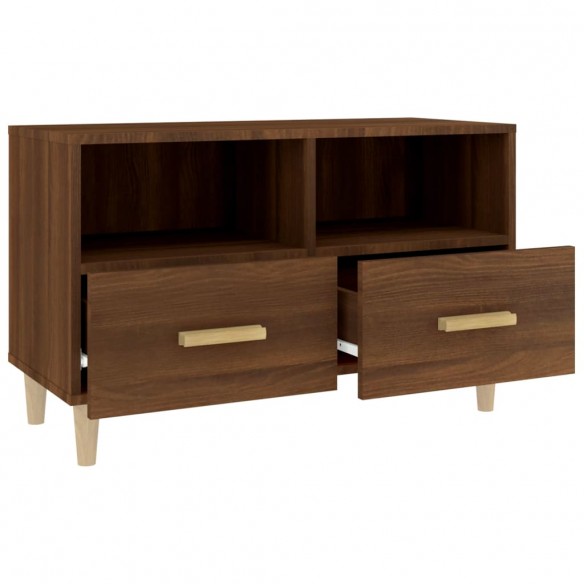 Meuble TV Chêne marron 80x36x50 cm Bois d'ingénierie