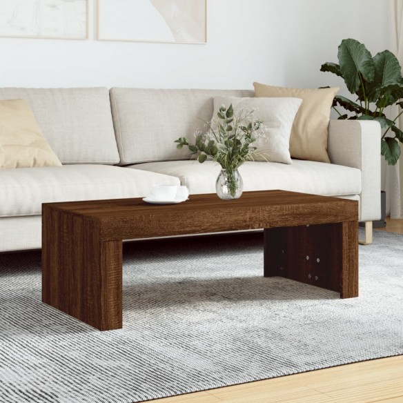 Table basse chêne marron 102x50x36 cm bois d'ingénierie
