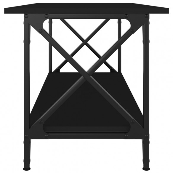 Table basse Noir 100x45x45 cm Bois d'ingénierie et fer
