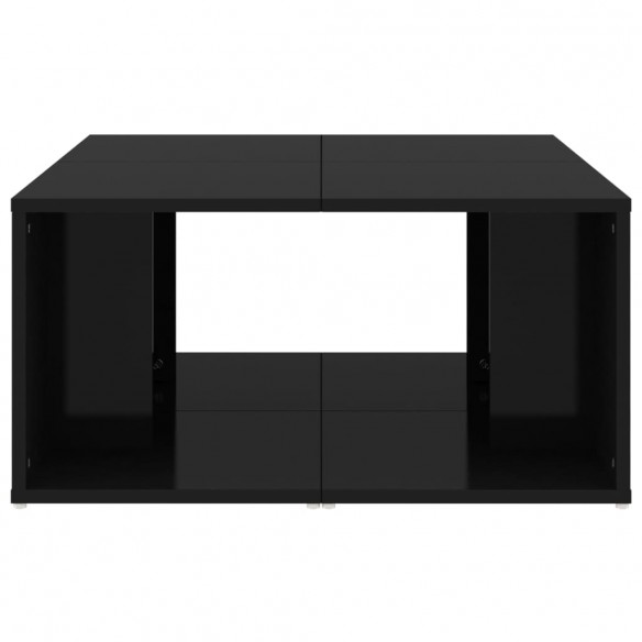 Tables basses 4 pcs Noir brillant 33x33x33 cm Aggloméré