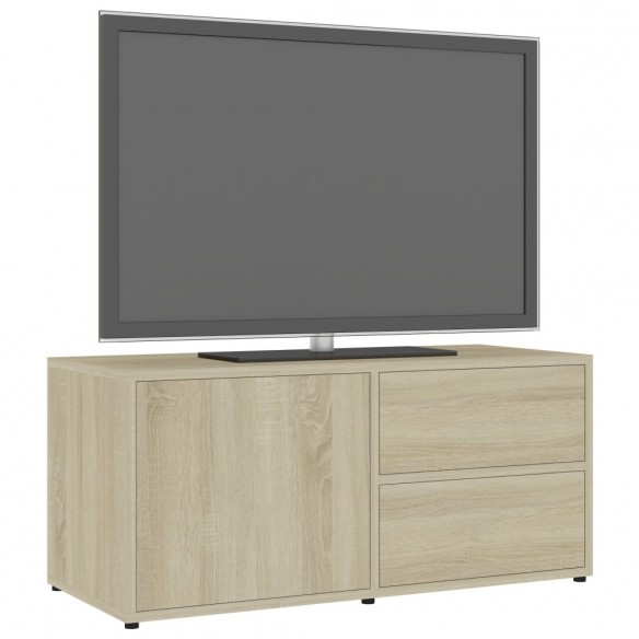 Meuble TV Chêne sonoma 80x34x36 cm Aggloméré