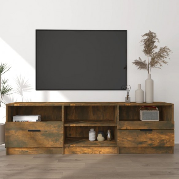 Meuble TV Chêne fumé 150x33,5x45 cm Bois d'ingénierie