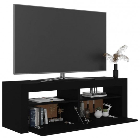 Meuble TV avec lumières LED noir 120x35x40 cm