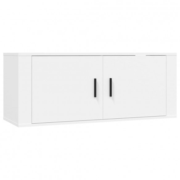 Ensemble de meubles TV 4 pcs Blanc Bois d'ingénierie