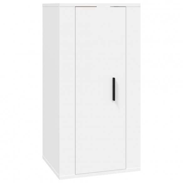 Ensemble de meubles TV 4 pcs Blanc Bois d'ingénierie