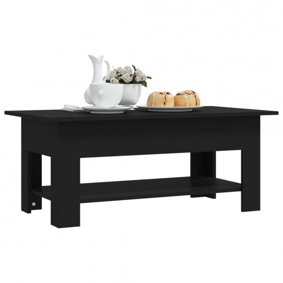 Table basse Noir 102x55x42 cm Aggloméré