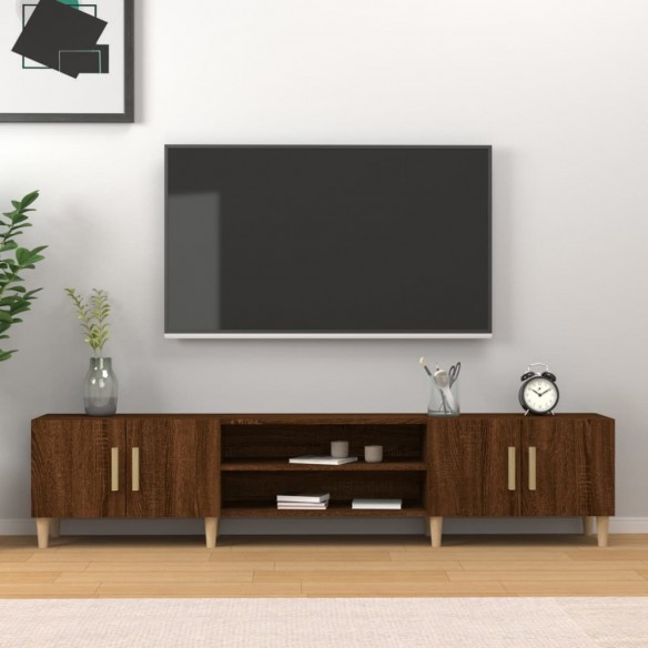 Meuble TV chêne marron 180x31,5x40 cm bois d'ingénierie