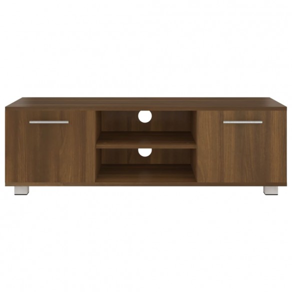 Meuble TV chêne marron 110x40x35 cm bois d'ingénierie