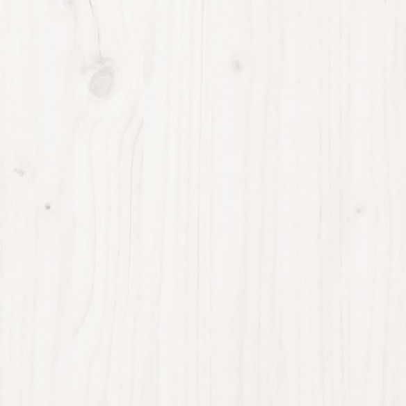 Table basse Blanc 80x55x40,5 cm Bois massif de pin